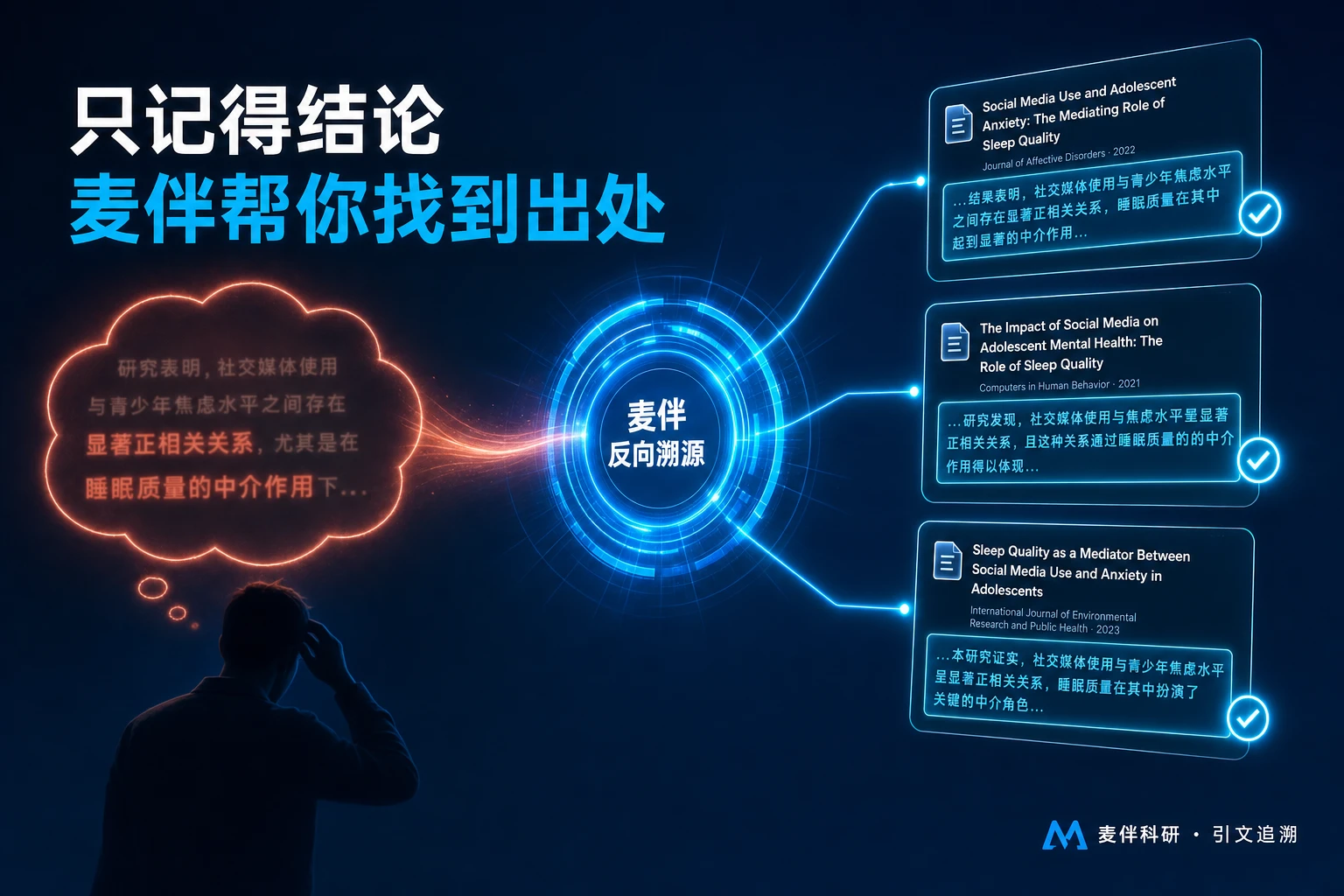 只记得结论，麦伴帮你找到出处